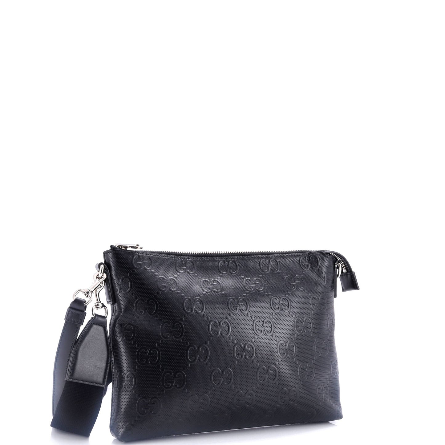 Convertible Messenger Bag GG Embossed Perforated Leather Medium