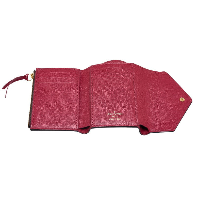 Louis Vuitton Monogram Portefolio Victoria Three Fold Wallet M41938 Brown Fushas PVC  Louis Vuitton