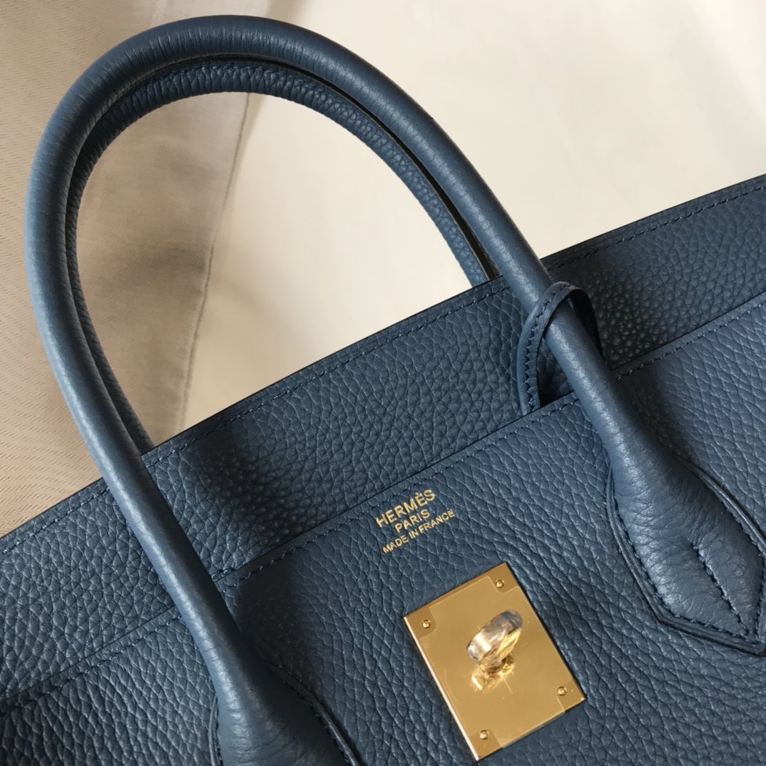 GLAMI Birkin Blue For Women Gold-Toned Hardware 11in/30cm