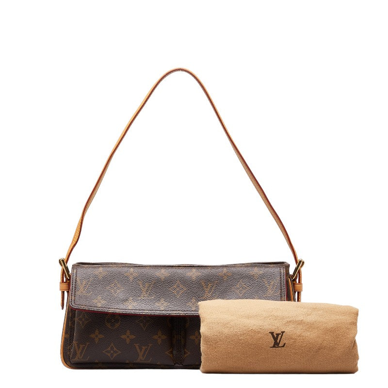 Louis Vuitton Monogram Vivace MM Handbag M51164 Brown PVC Leather  Louis Vuitton