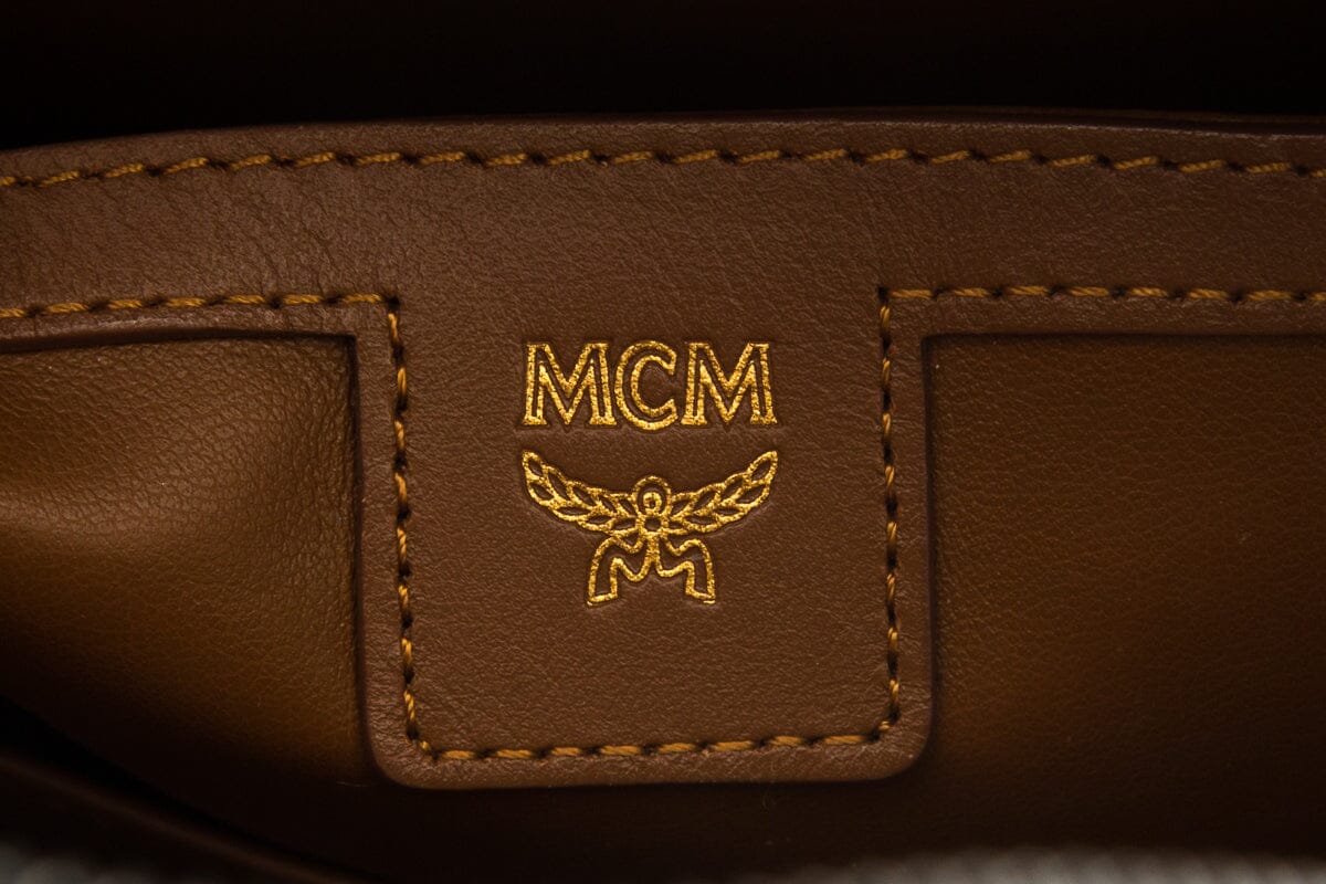 MCM Black Monogram & Crystal Detail Backpack