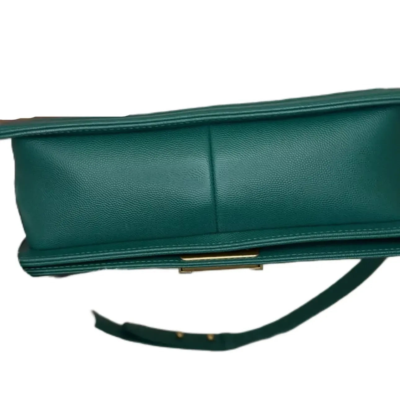 CHANEL Caviar Quilted Medium Boy Flap Dark Green B22-54