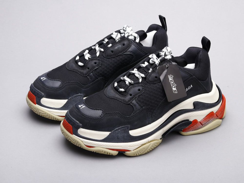 GLM - Bla Triple S Black and Red Sneaker
