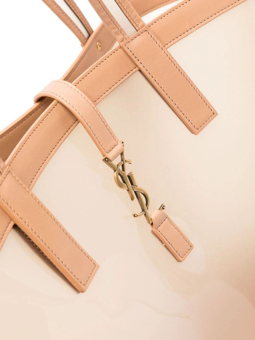 Saint Laurent Women Panier Medium In Vinyl And Vegetable-Tanned Leather