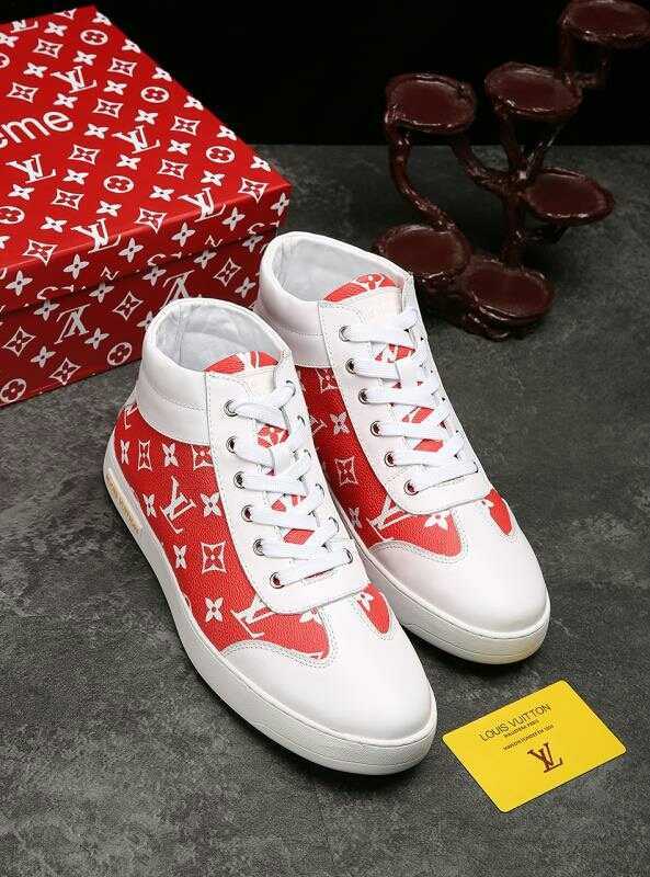 GLM - LUV HIgh Top White Red Sneaker