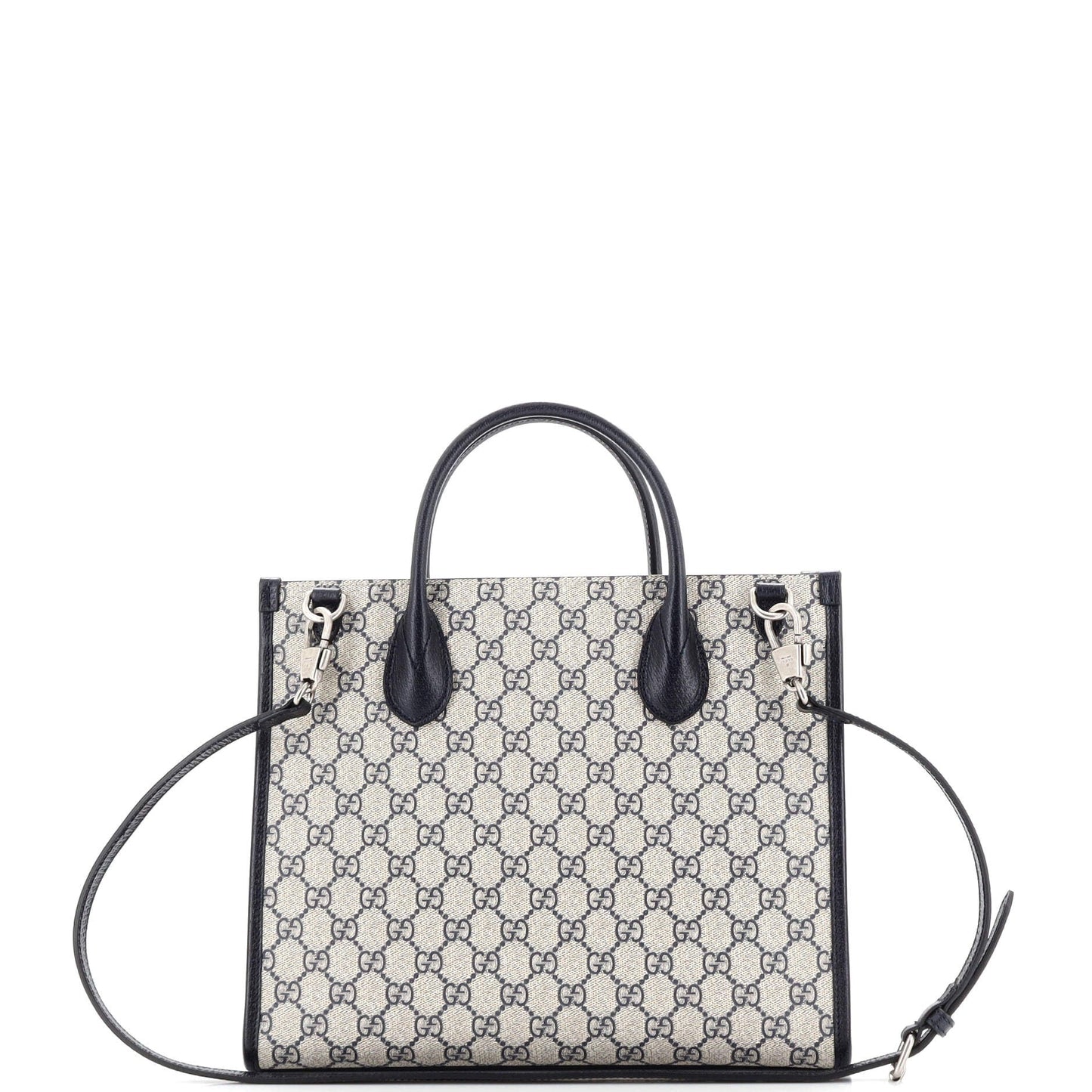 Structured Top Handle Open Tote GG Coated Canvas Small