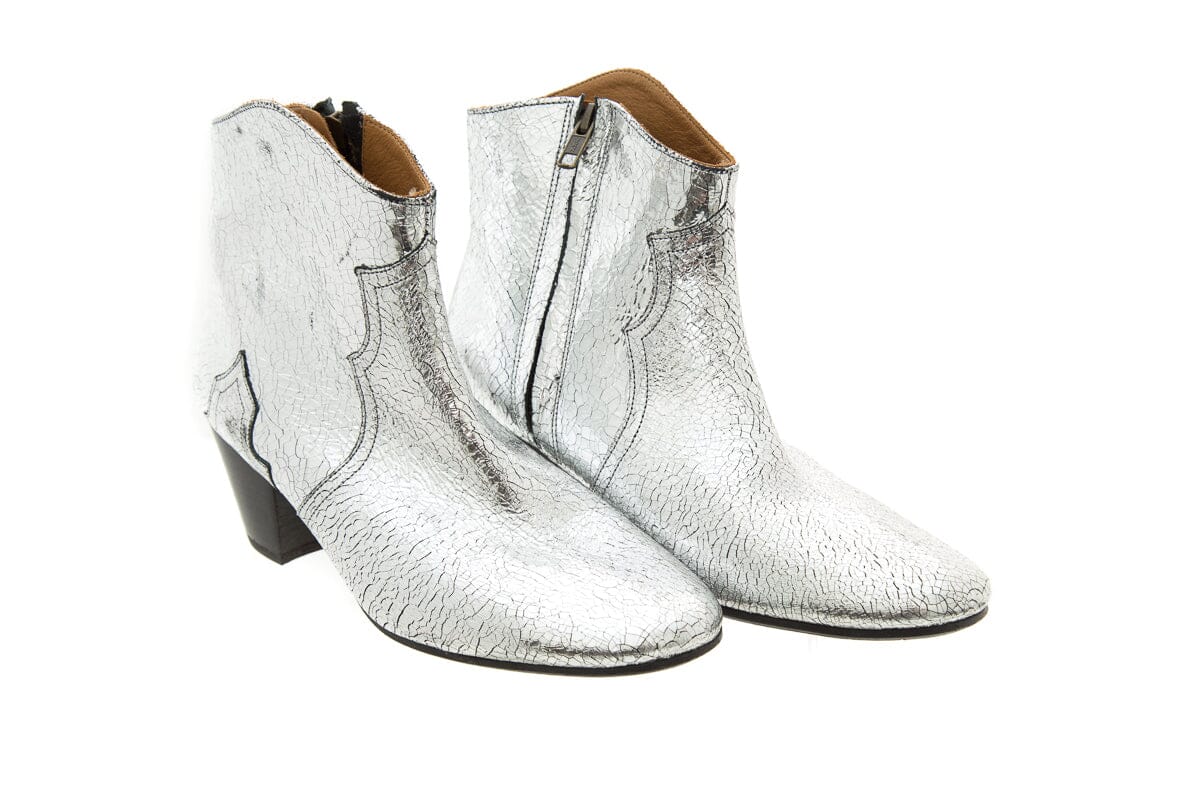 Isabel Marant Silver Booties SZ 40