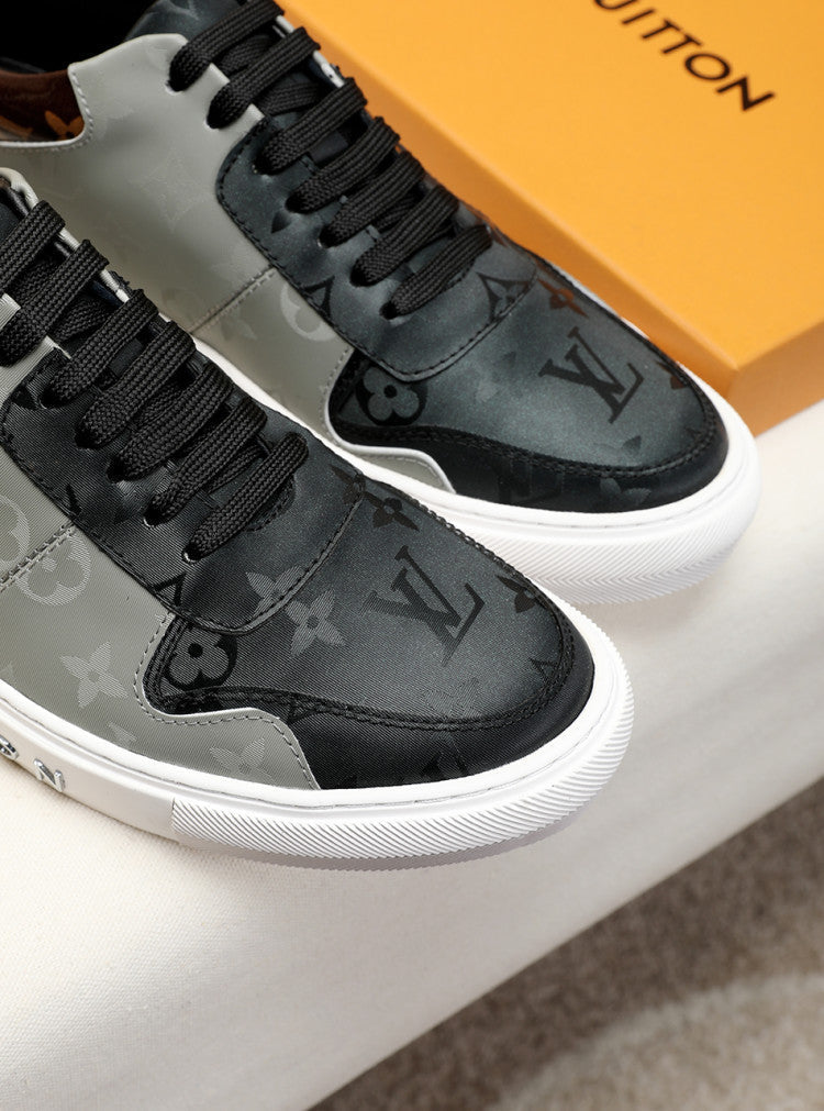 GLM - LUV GLMnogram Denim Brown And Gray Sneaker