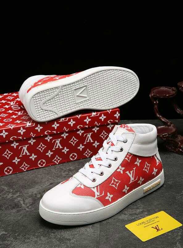 GLM - LUV HIgh Top White Red Sneaker