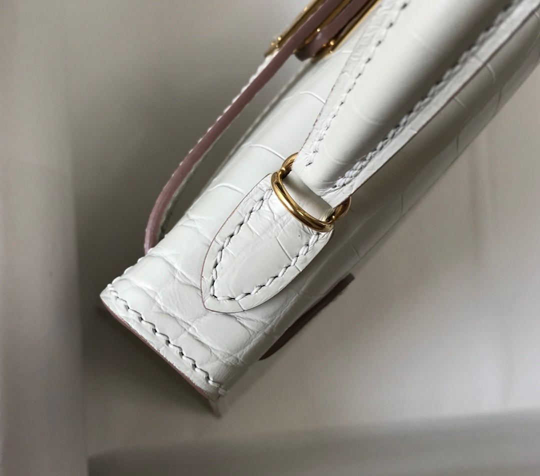 GLAMI Kelly White For Women Gold Toned Hardware 7.8in/20cm