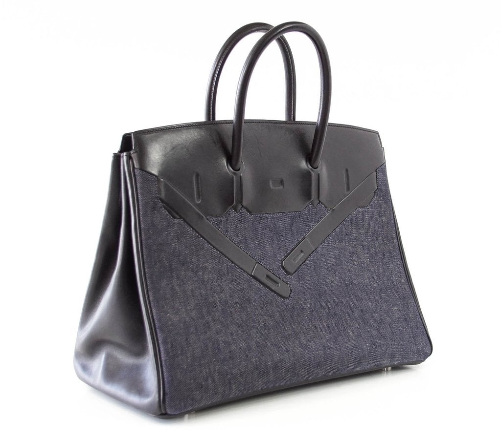 HermÃƒÆ’Ã‚Â¨s Birkin 35 Limited Edition Denim Shadow Bag