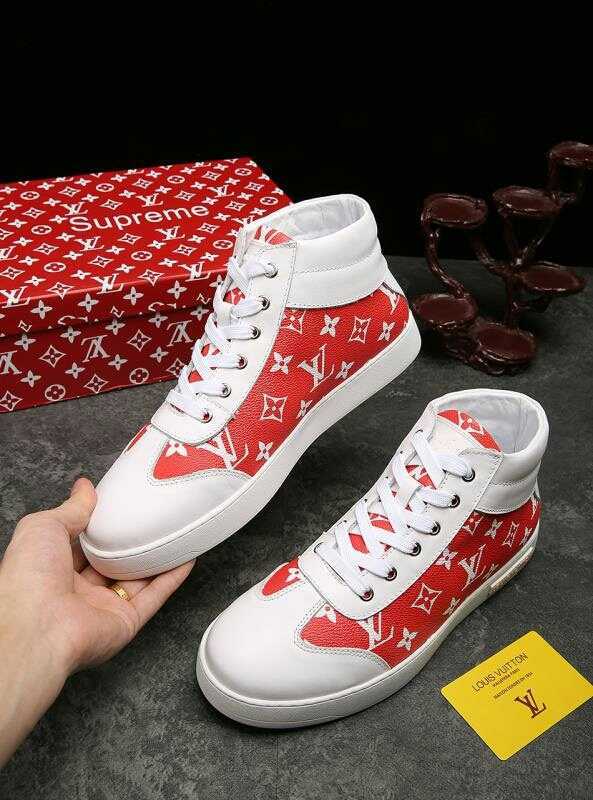 GLM - LUV HIgh Top White Red Sneaker