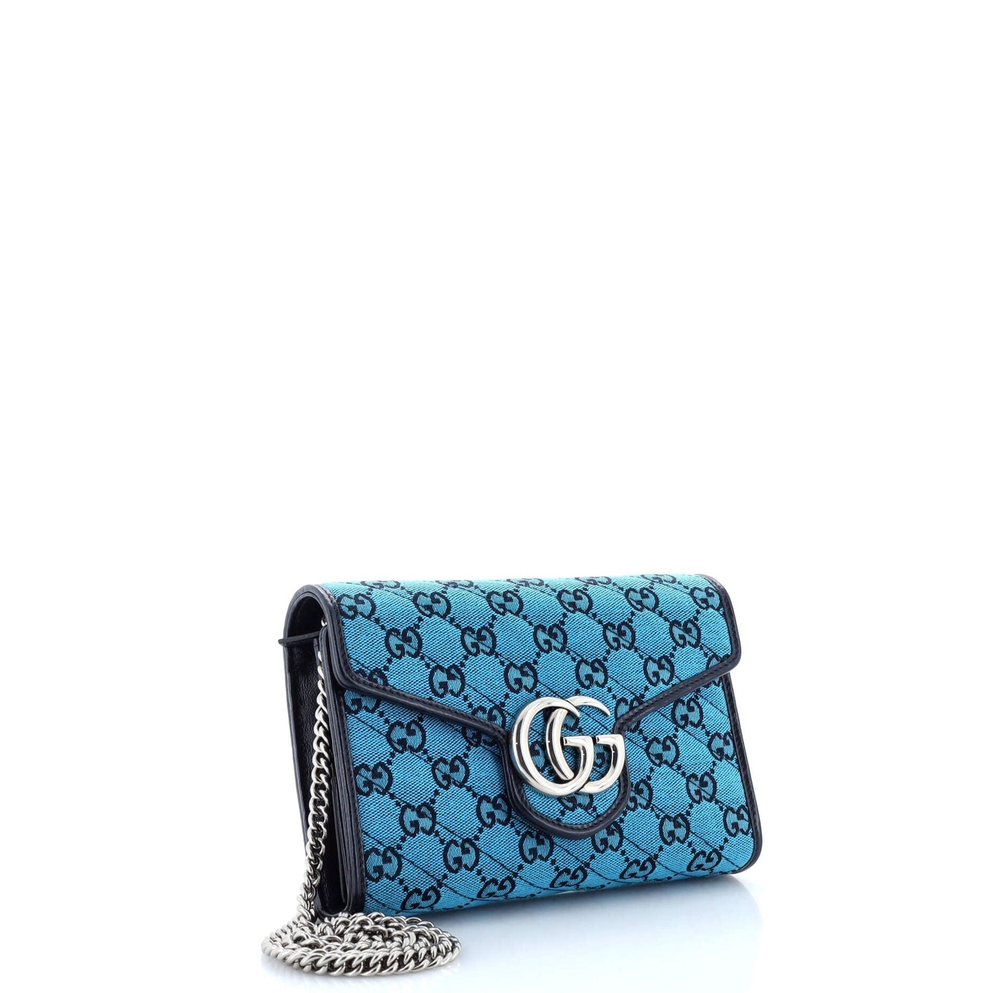 GG Marmont Chain Wallet Diagonal Quilted GG Canvas Mini