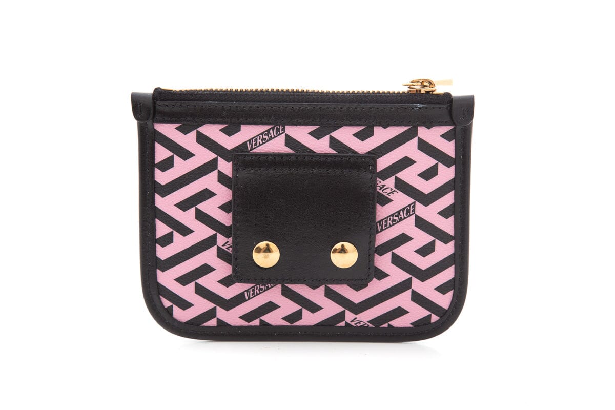 Versace Pink La Greca Wallet