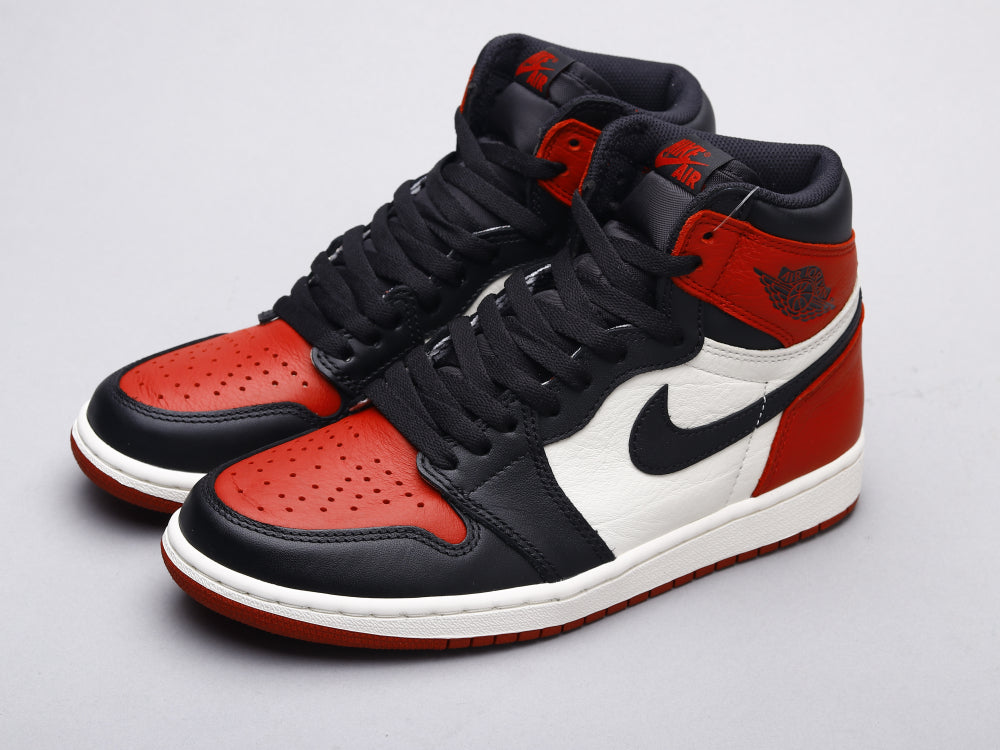 GLM - AJ1 black red toe