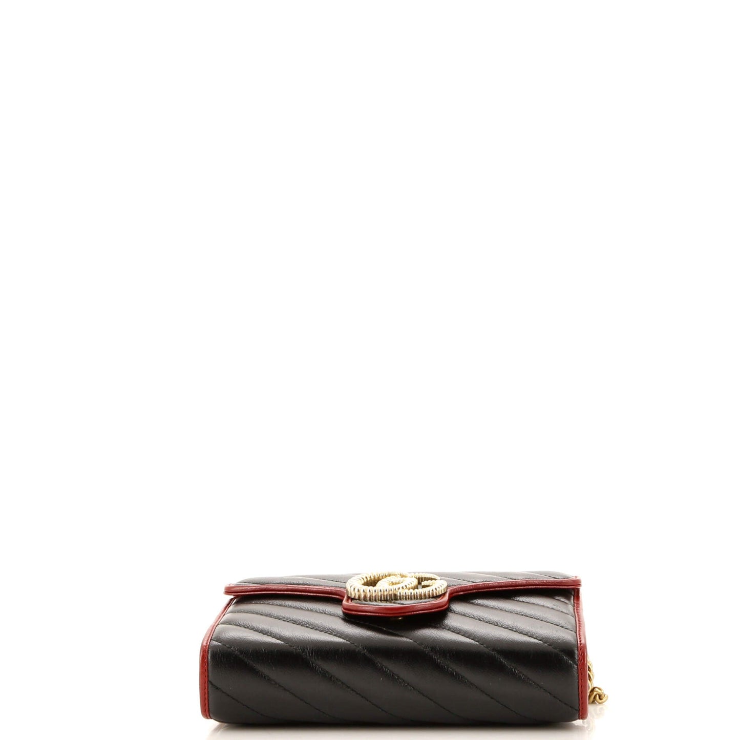GG Marmont Chain Wallet Diagonal Quilted Leather Mini