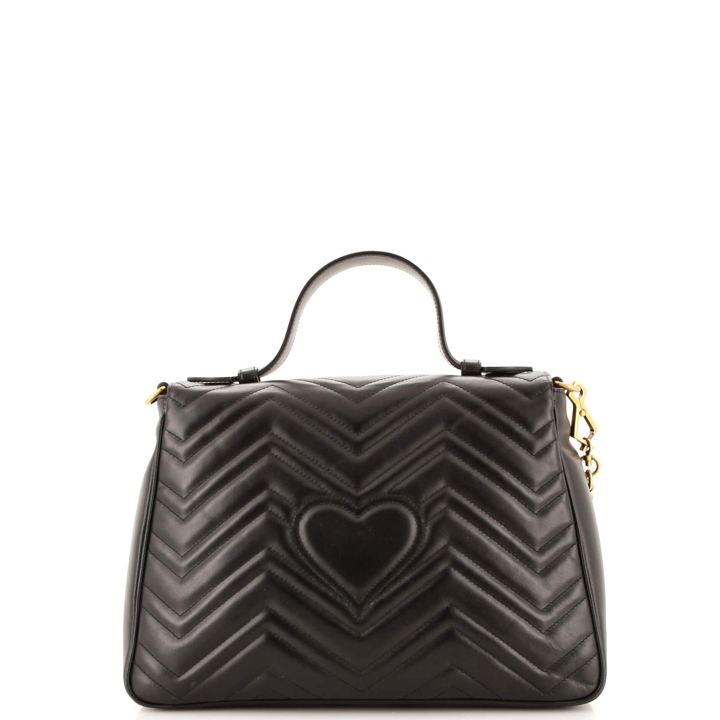 GG Marmont Top Handle Flap Bag Matelasse Leather Medium