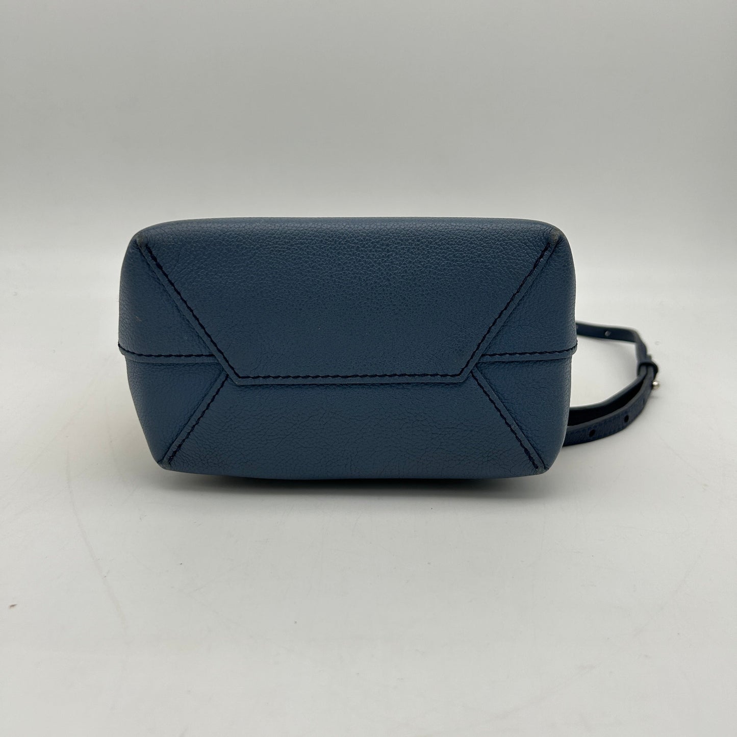 Louis Vuitton Mini Lockme Calfskin Leather Backpack Blue Ivory