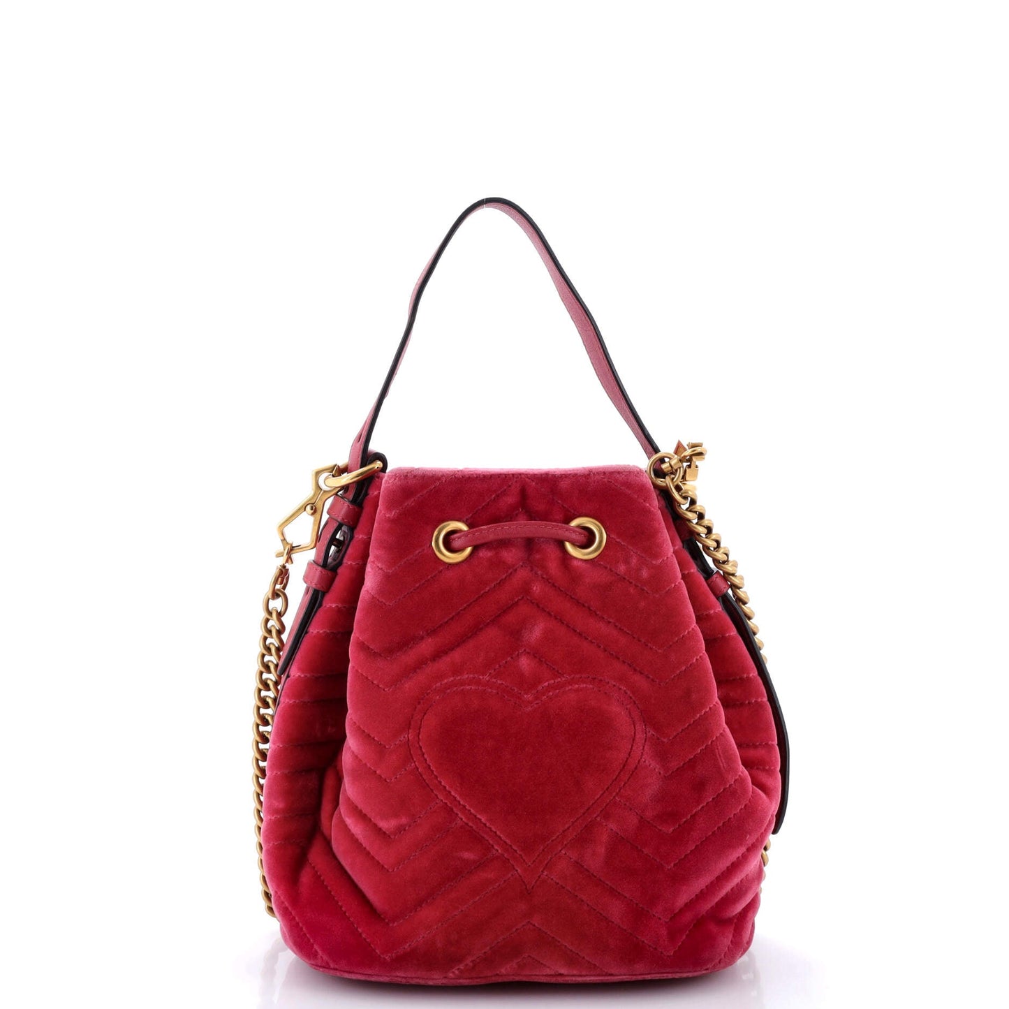 GG Marmont Bucket Bag Matelasse Velvet Small