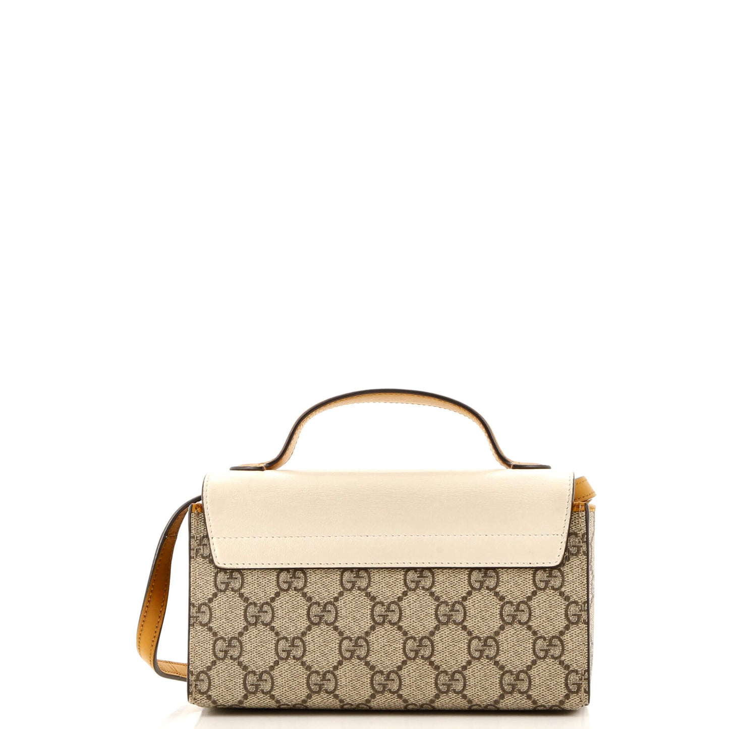 Padlock Top Handle Bag GG Coated Canvas and Leather Mini