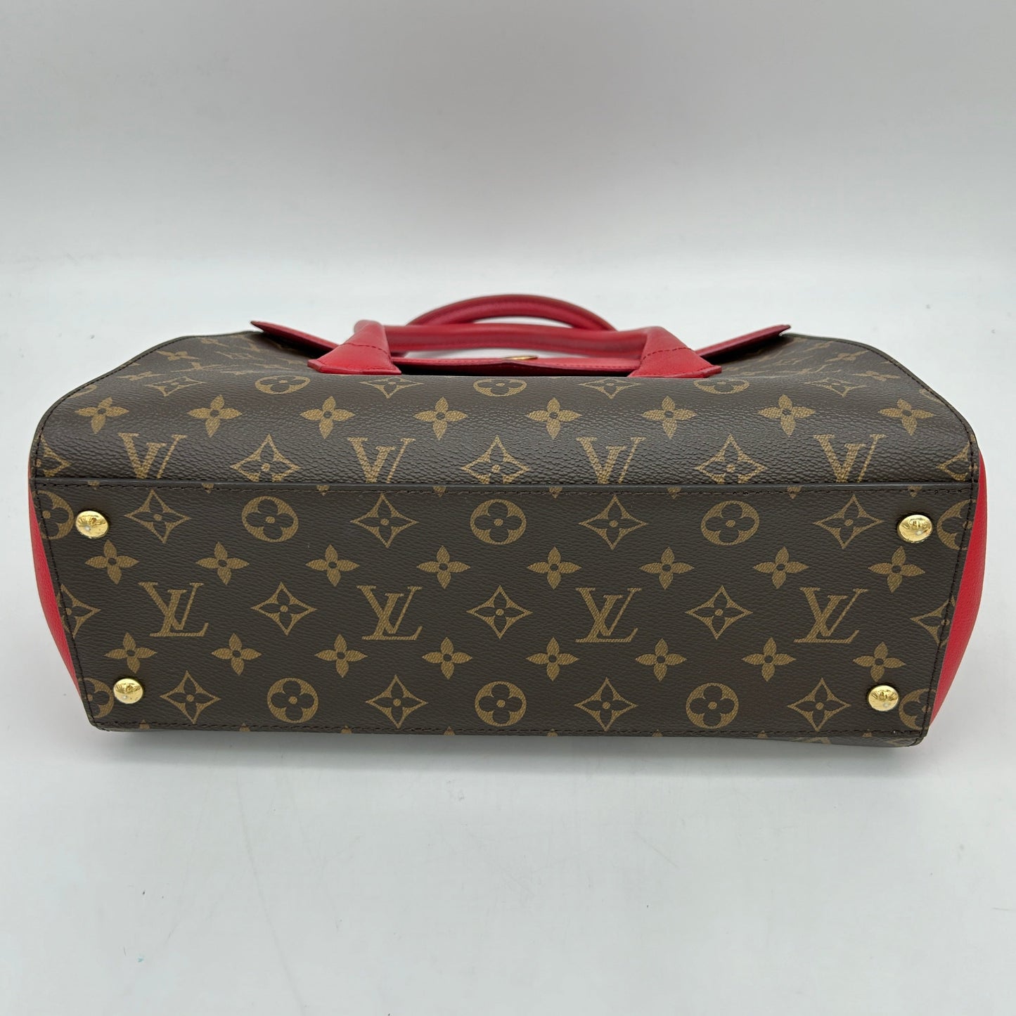 Louis Vuitton Florine Monogram Canvas Bag Brown Red Medium