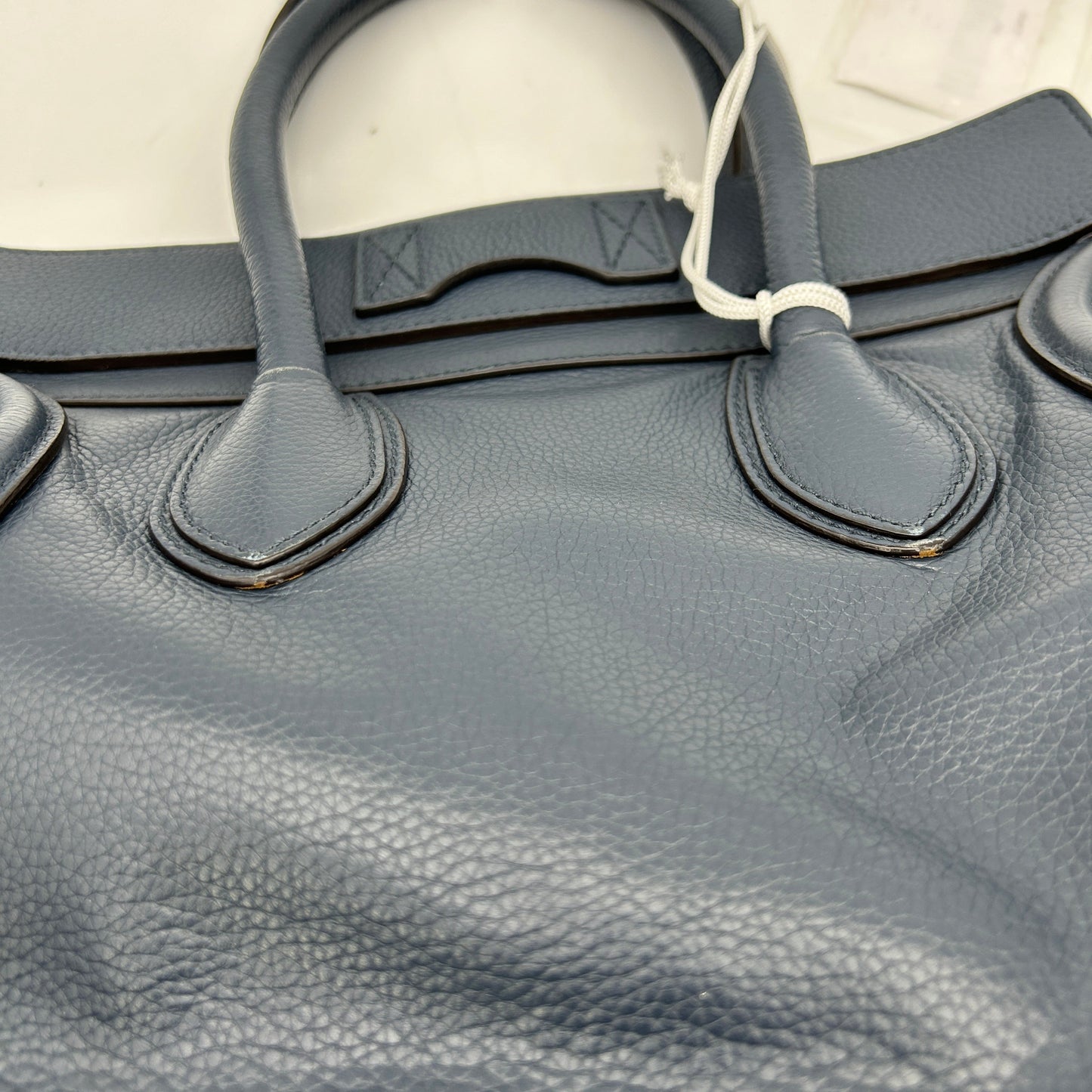 Celine Ragger Micro Shopper Navy Calf Leather Handbag