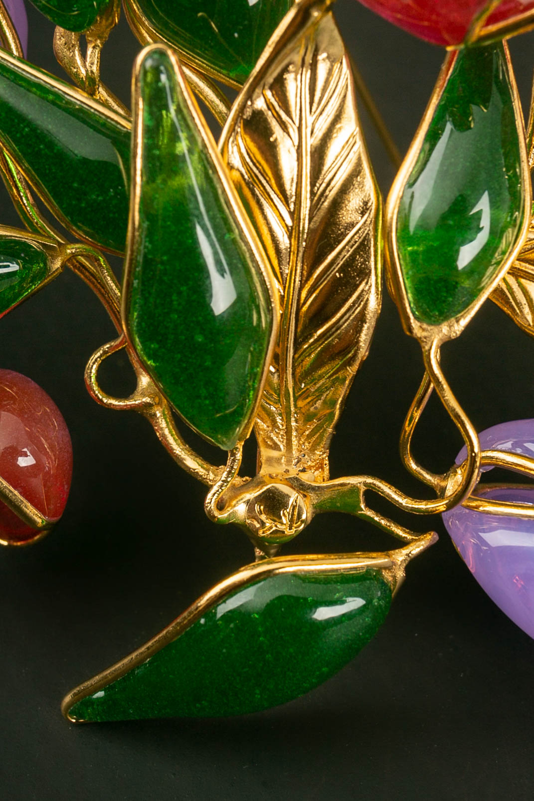 Broche en pÃƒÆ’Ã‚Â¢te de verre Augustine