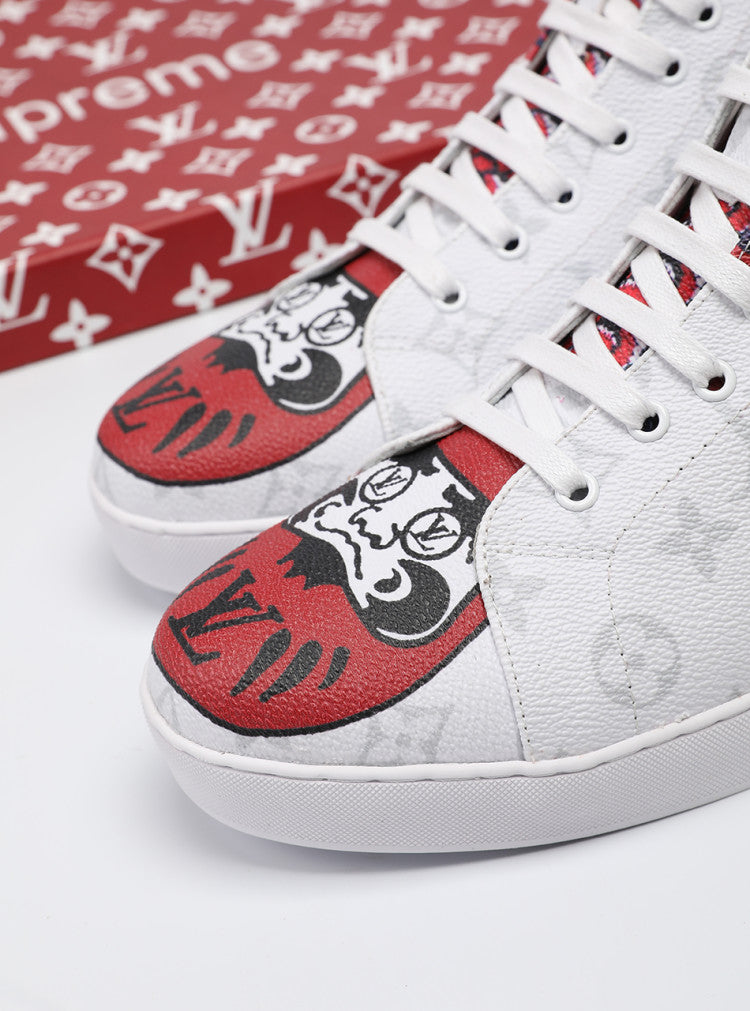 GLM - LUV Stellar Trainer Boot White Red Sneaker