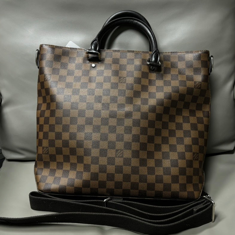 Louis Vuitton Damier Ebene Two-Way Tote Bag Large Brown