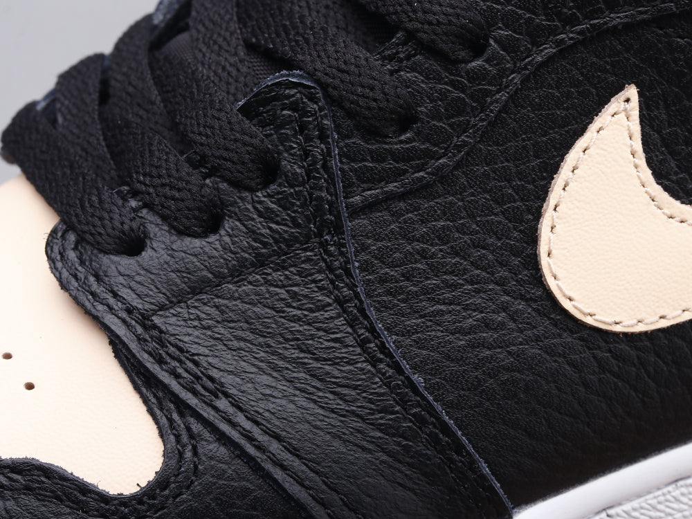 GLM - AJ1 black pink toe women's shoes