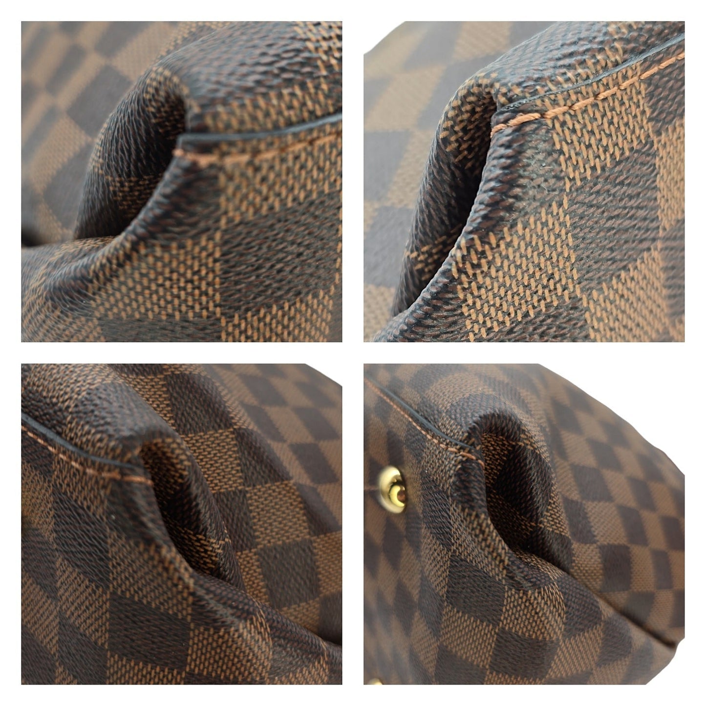 Louis Vuitton Damier Ebene Black Calfskin Maida Hobo
