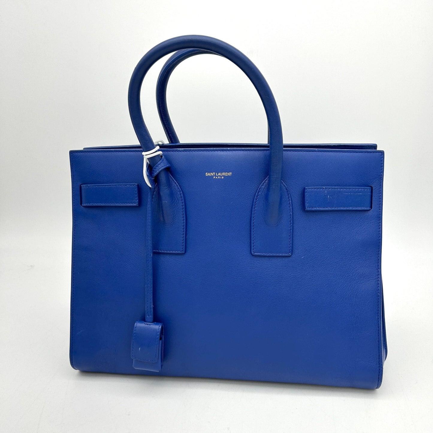 SAINT LAURENT Calfskin Small Sac De Jour Royal Blue LA12500