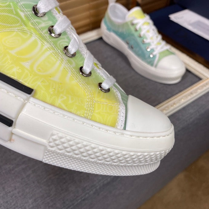 GLM - DIR B23 White and Yellow LOW-TOP SNEAKER