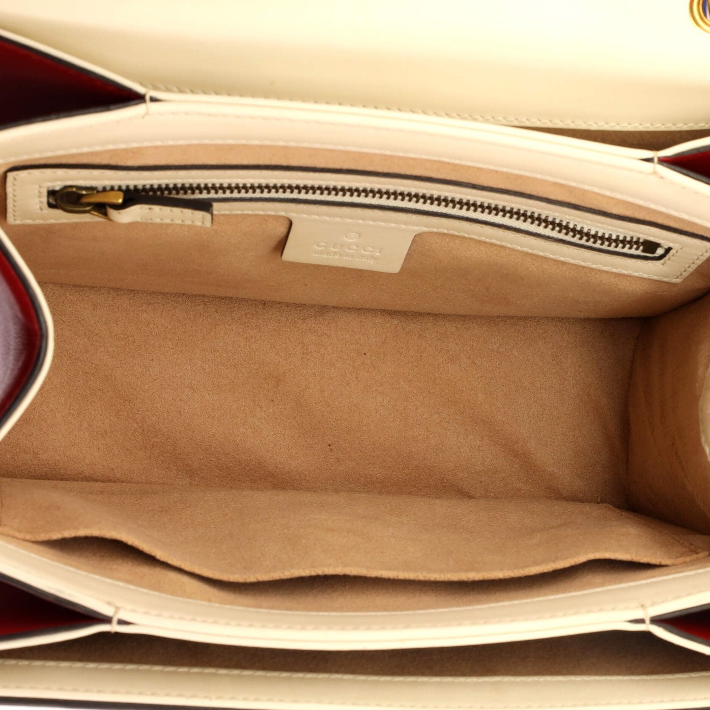 Queen Margaret Top Handle Bag Colorblock Leather Small