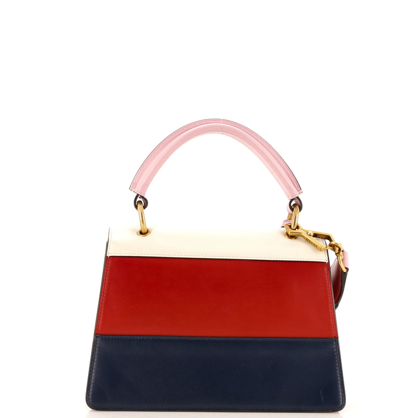 Queen Margaret Top Handle Bag Colorblock Leather Small