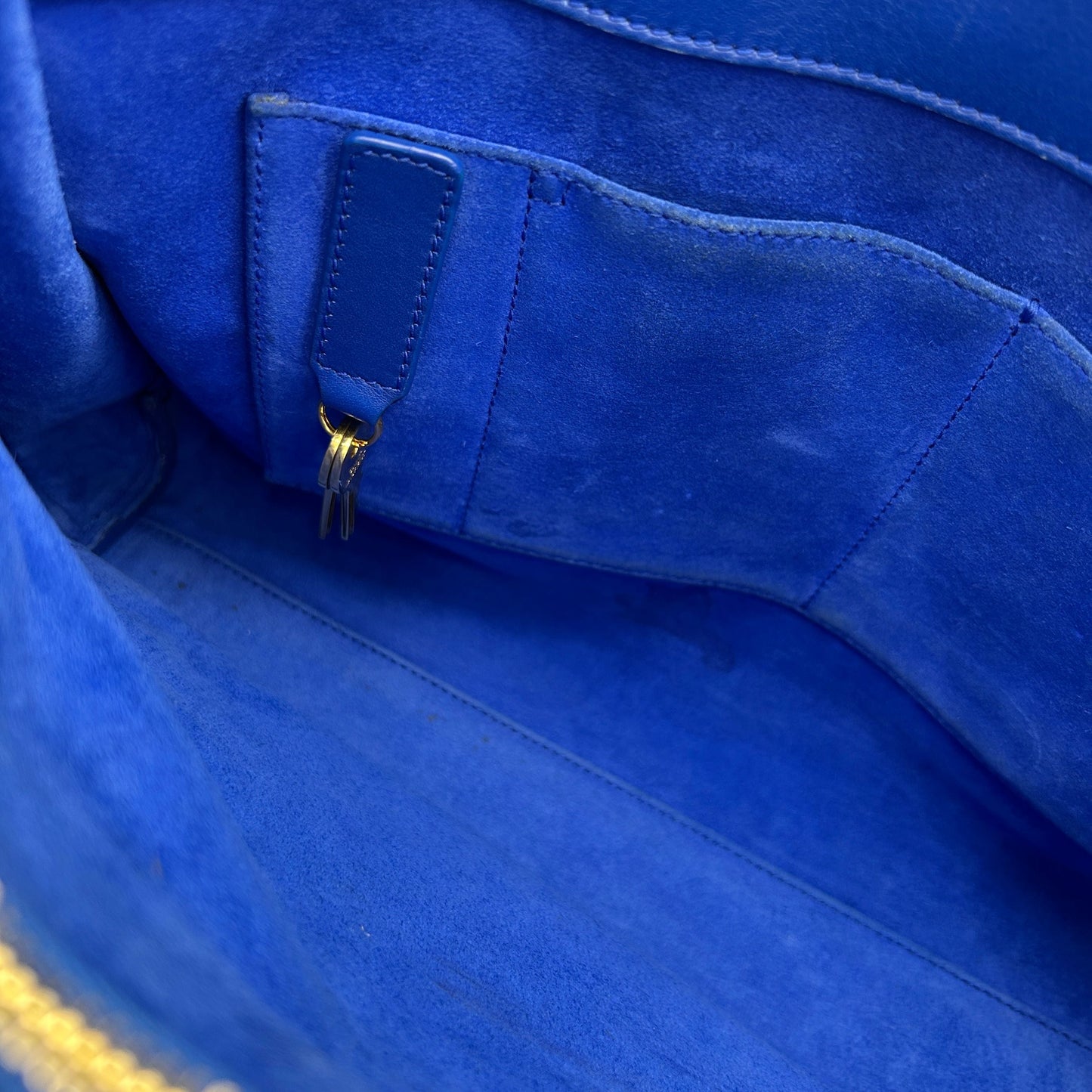 SAINT LAURENT Calfskin Small Sac De Jour Royal Blue LA12500