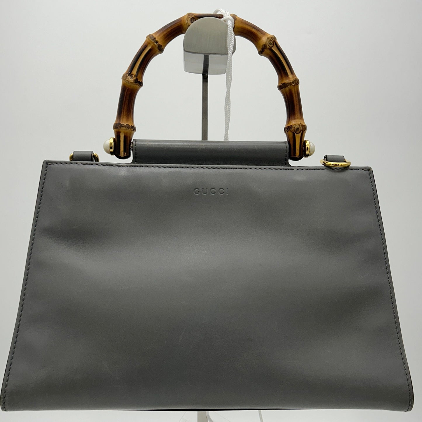Gucci Bamboo Nymphaea Leather Satchel LA23314