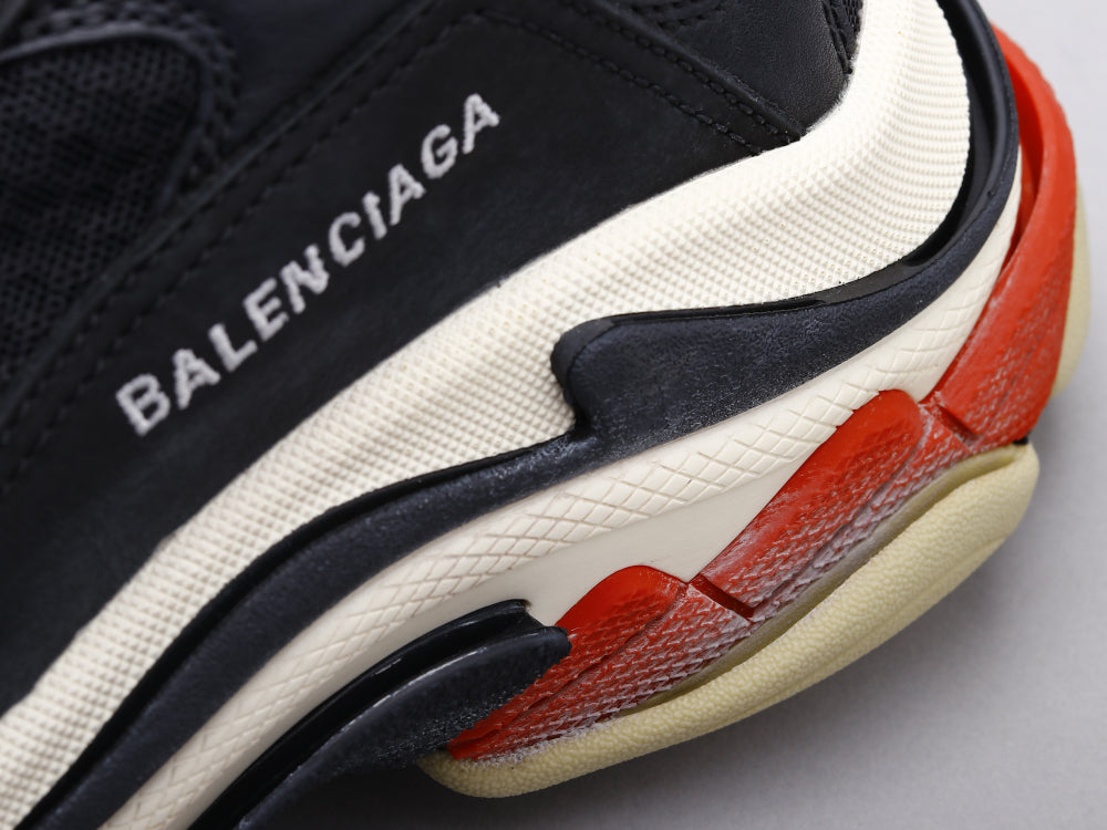 GLM - Bla Triple S Black and Red Sneaker