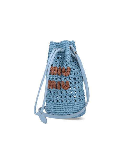Miu Miu Women Raffia Bucket Bag