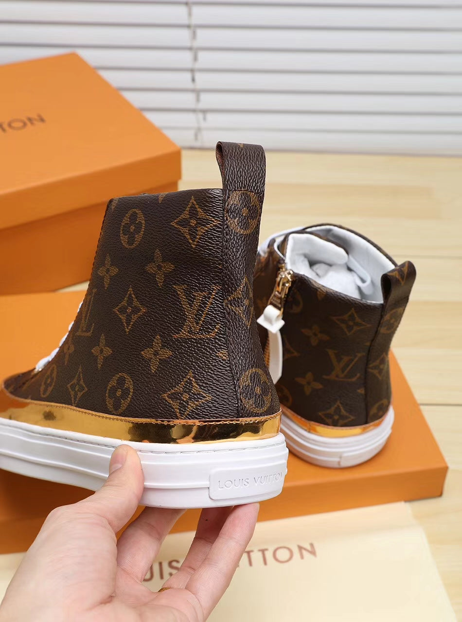GLM - LUV HIgh Top Brown White Sneaker