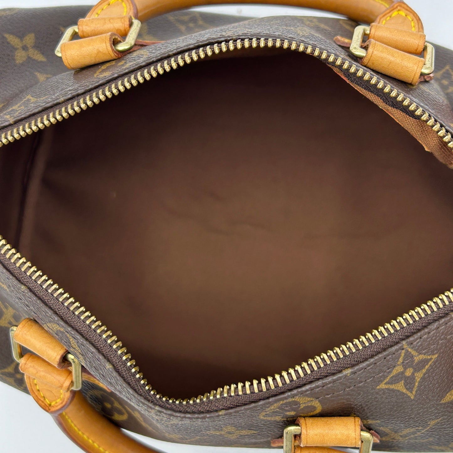 Louis Vuitton Monogram Speedy 25 Brown Boston Bag