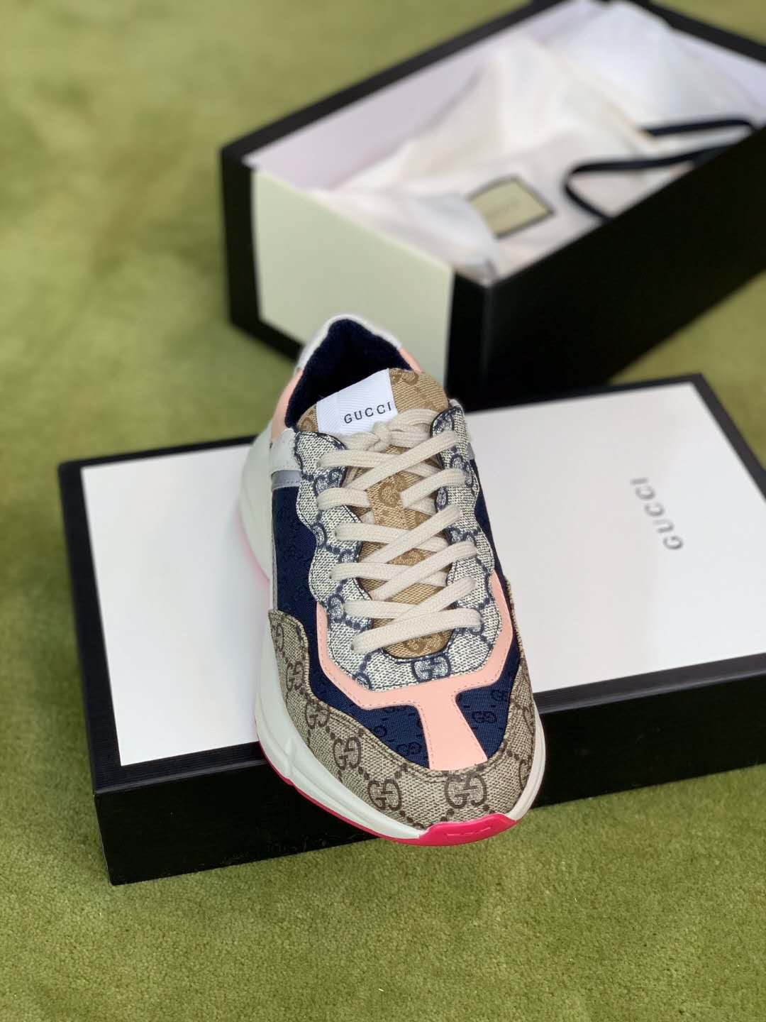 GLM-GCI Rhyton GG Brown Pink Sneaker 046