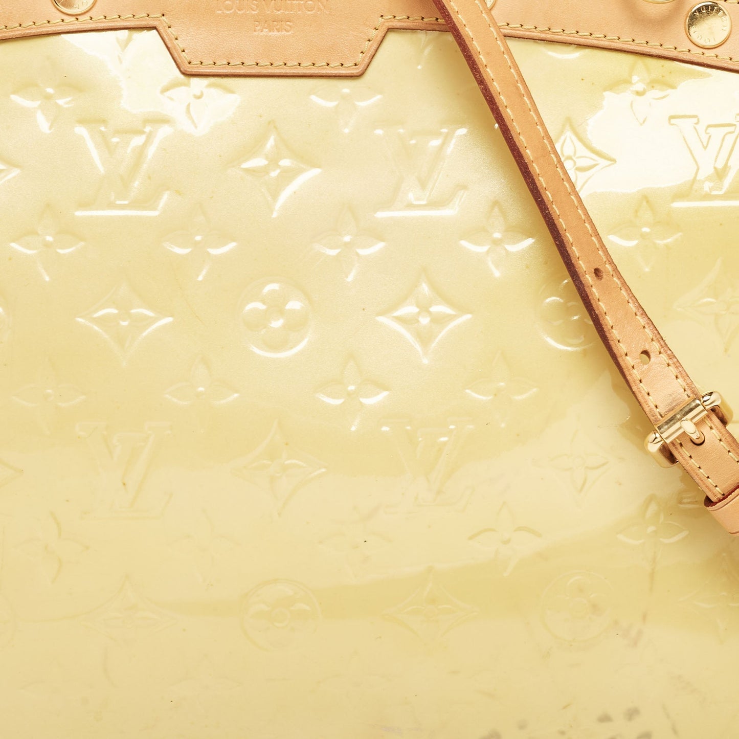 Louis Vuitton Jaune Passion Monogram Vernis Brea Mm Bag