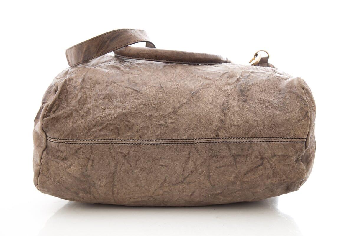 Givenchy Brown Tumbled Leather Pandora Bag