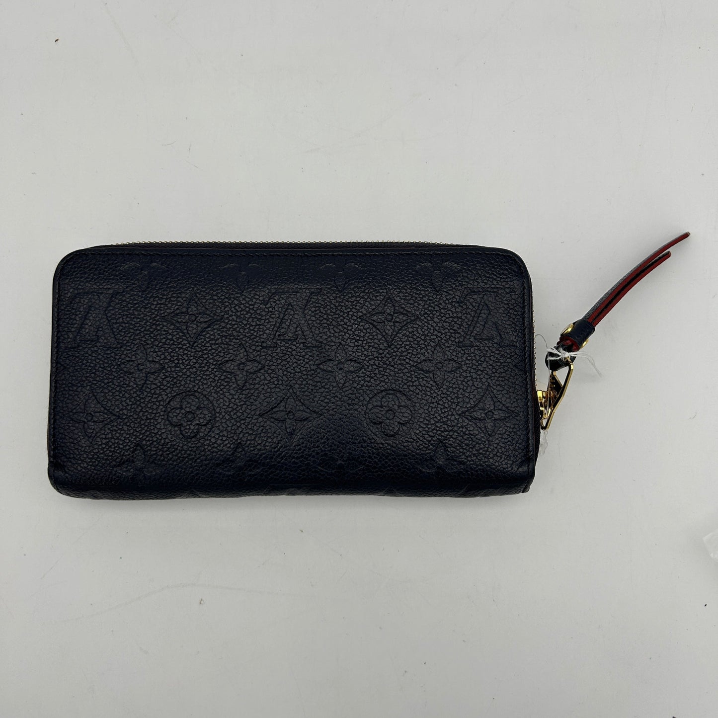 Louis Vuitton Monogram Empreinte Zippy Wallet Navy Leather