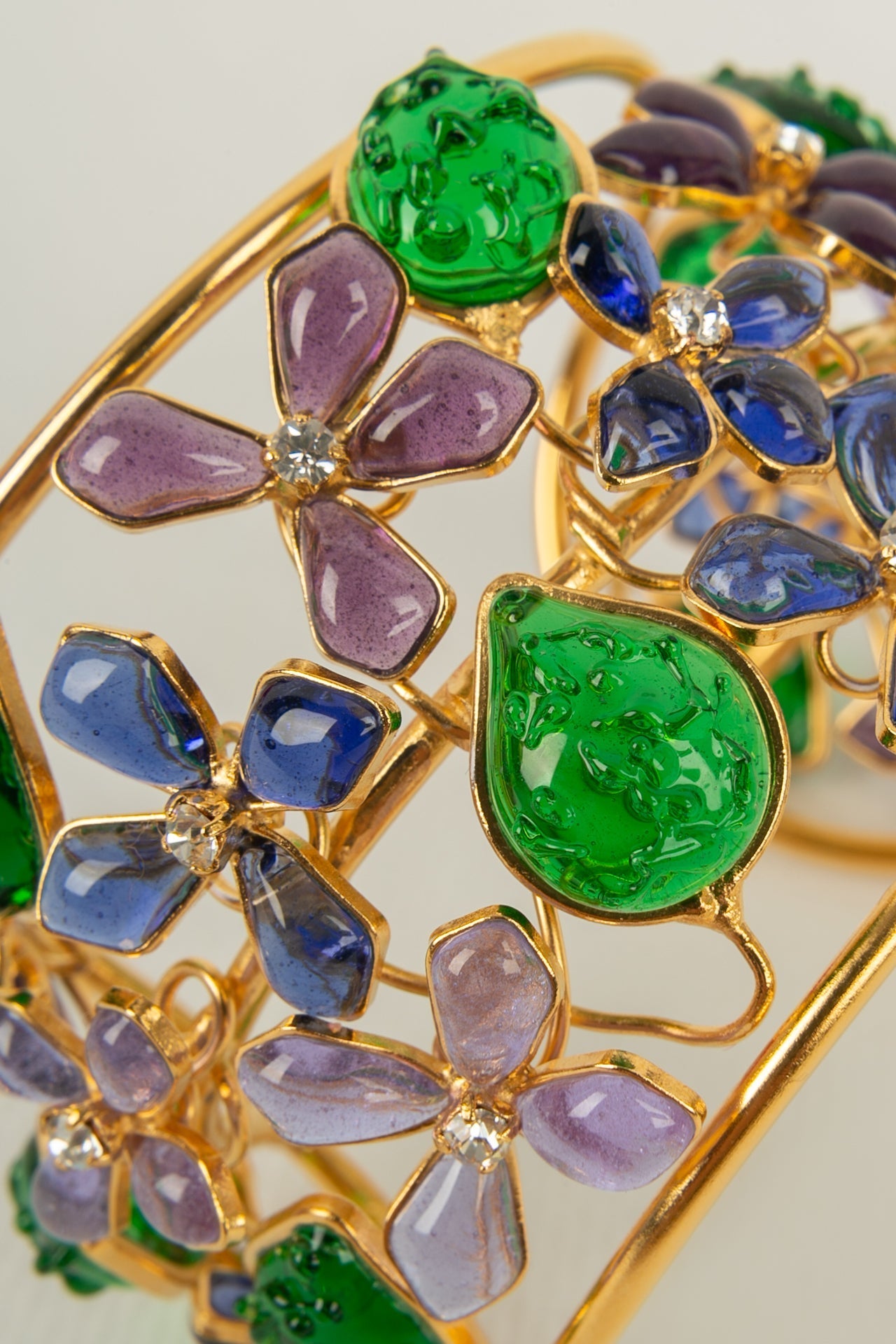 Bracelet manchette fleurs Augustine