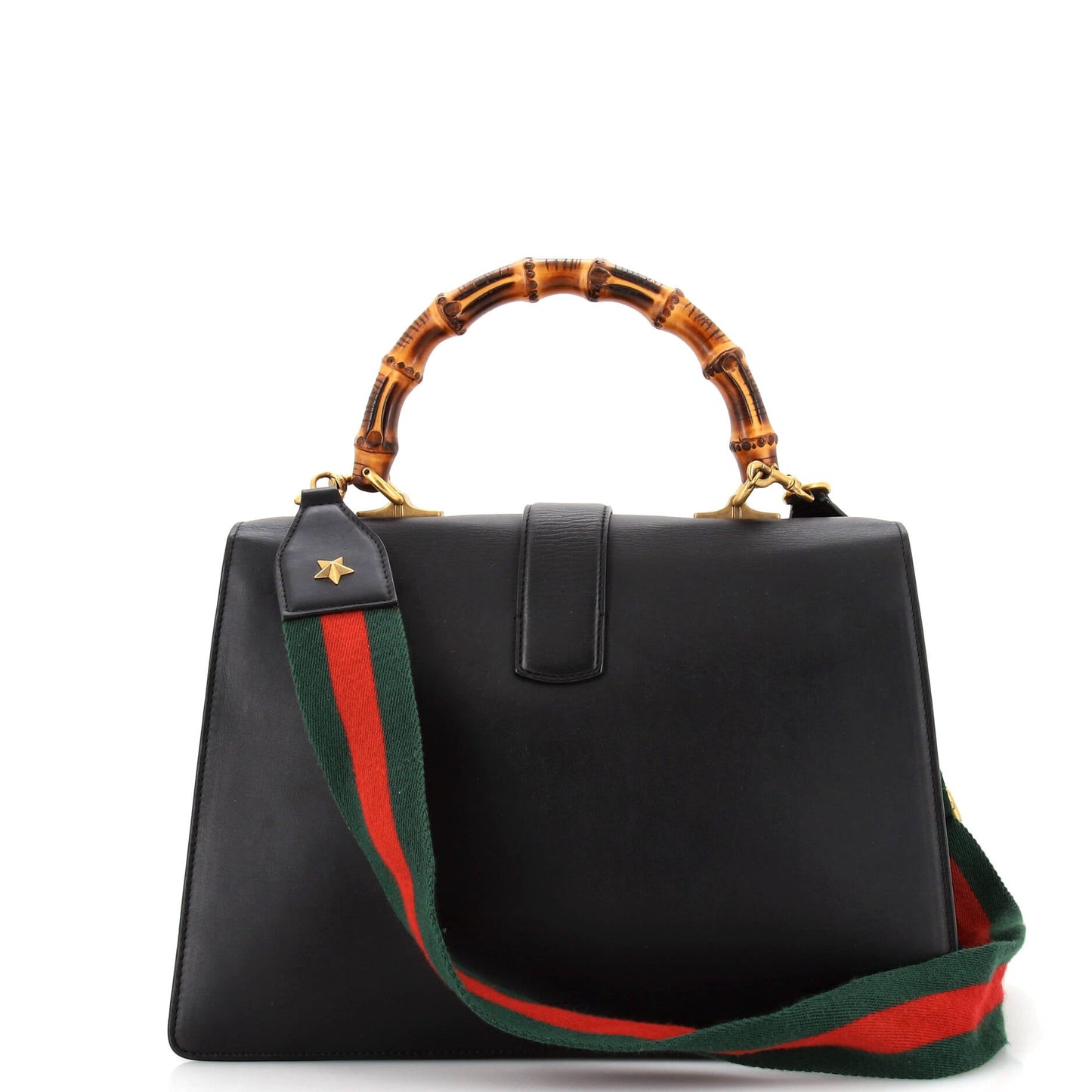 Dionysus Bamboo Top Handle Bag Colorblock Leather Large