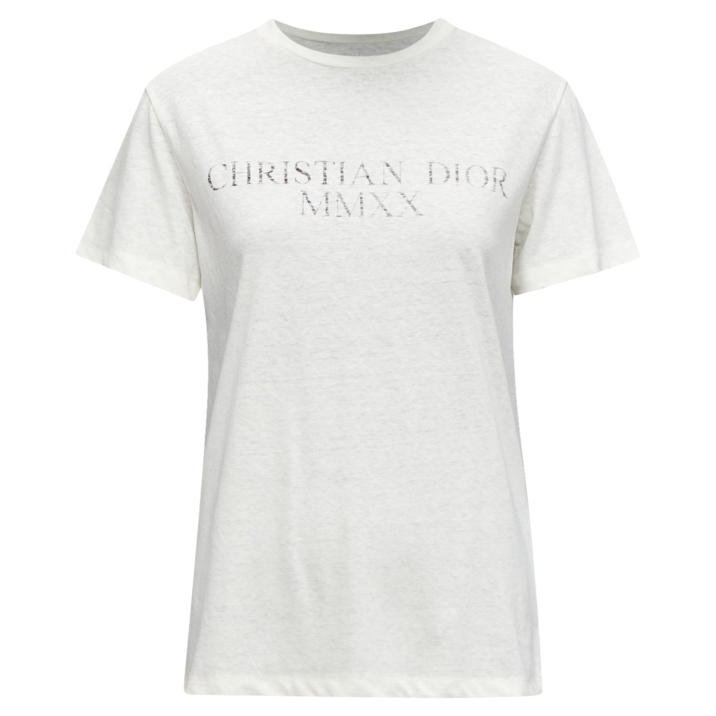 Dior MMXX Together Apart Print Washed Cotton Linen Sleeve Tshirt