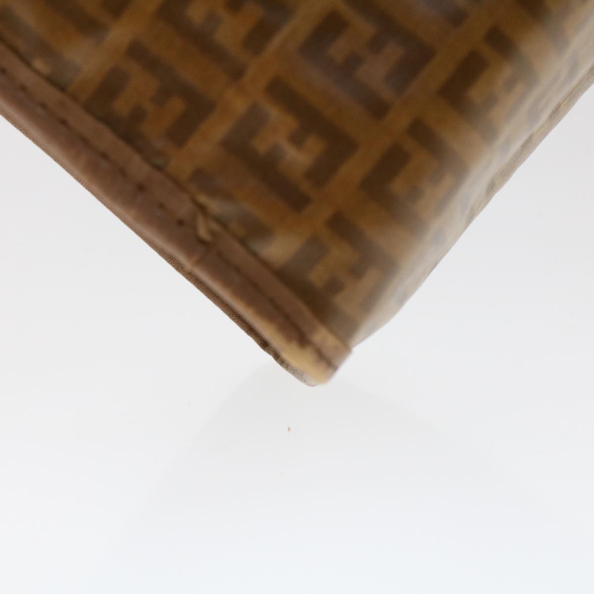 FENDI Zucchino Canvas Clutch Bag Brown ep1106