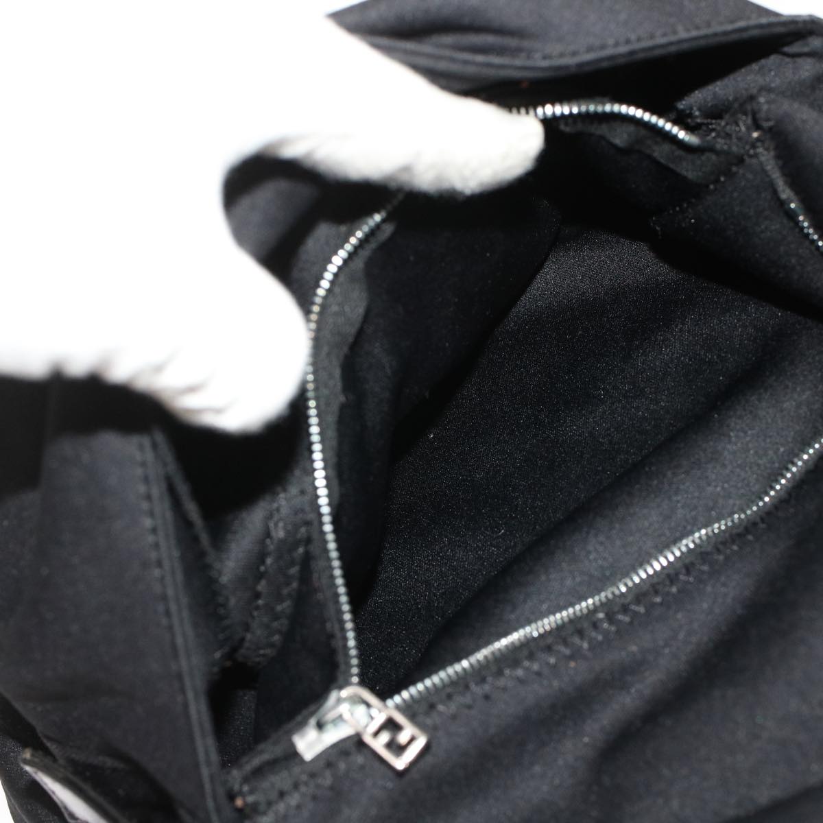 FENDI Mamma Baguette Shoulder Bag Nylon Black ep1157